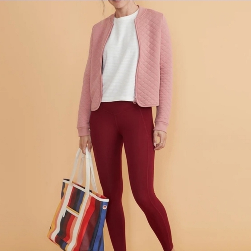 Marine Layer Corbet Bomber Jacket Ash Rose Large - Picture 5 of 7